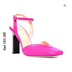 TIANNIA BARNES Pink Hope Ankle Strap Heels – High